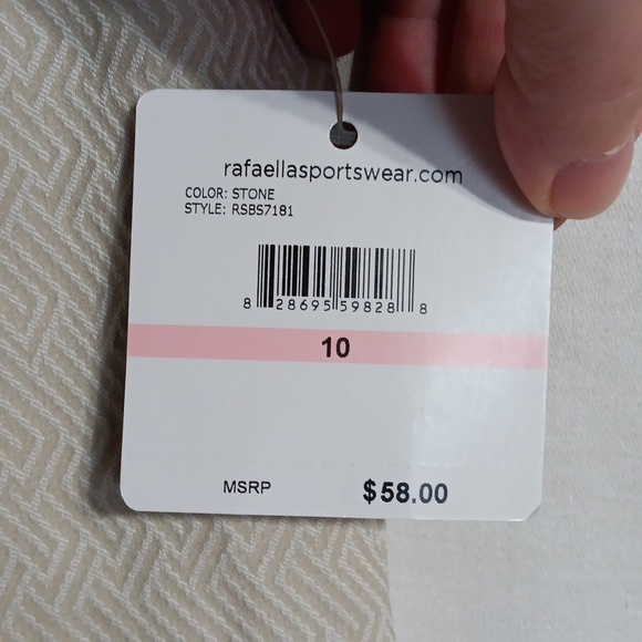 Rafaella Tan Geometric Pattern Pull-on Ankle Length Pant Size 10 NWT - Picture 4 of 7